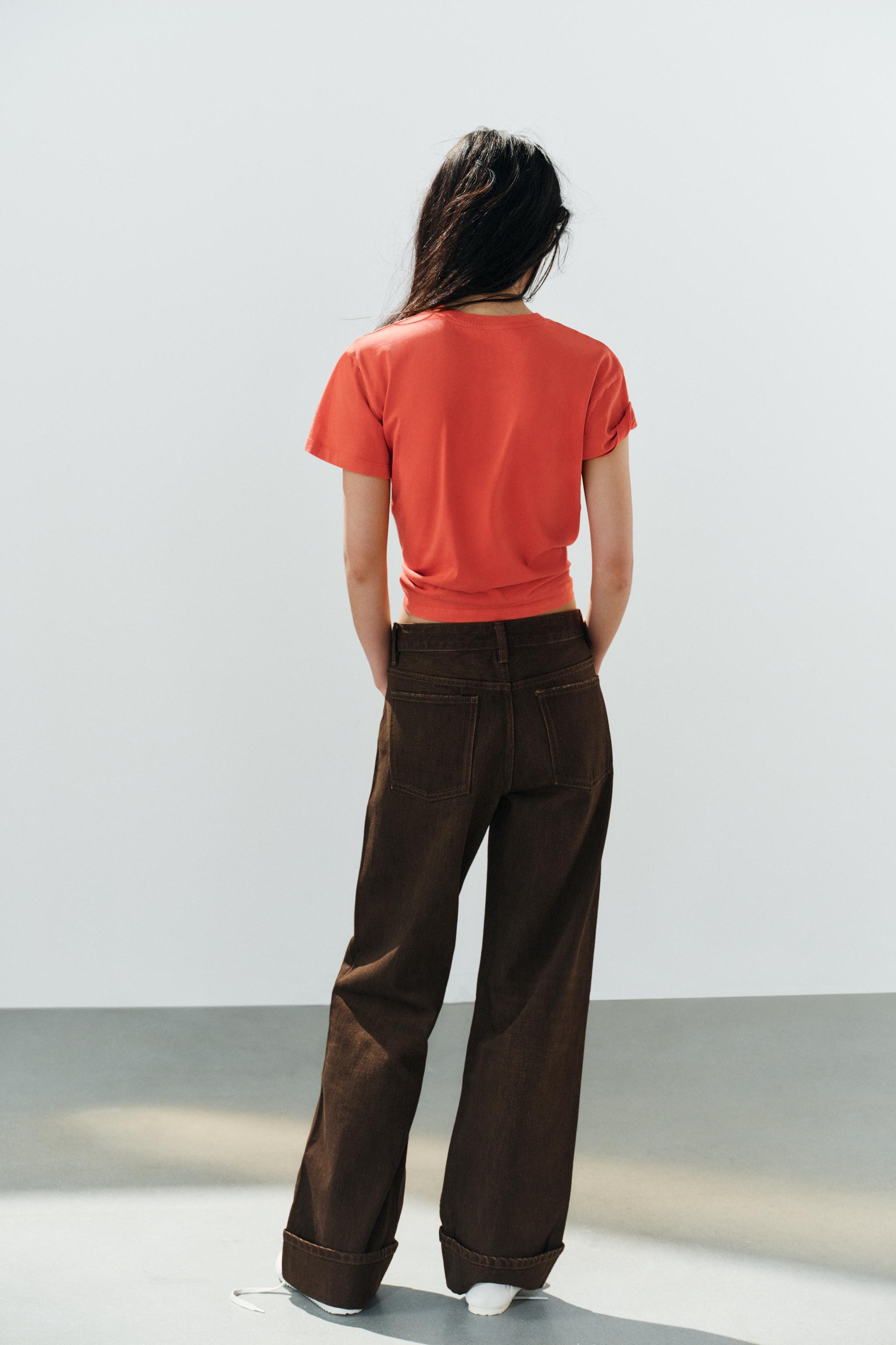 TRF FOLDED LOW-RISE JEANS